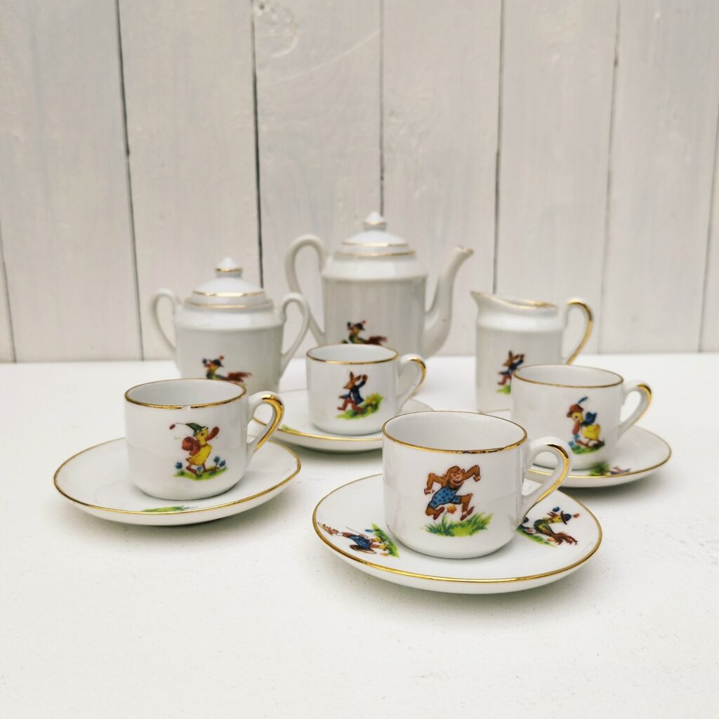 Service café porcelaine dînette enfant Acolytes Antique