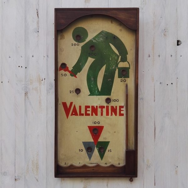 flipper en bois publicitaire peintures valentine