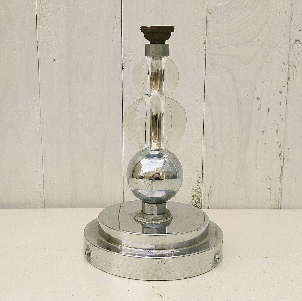 Pied de lampe vintage en verre