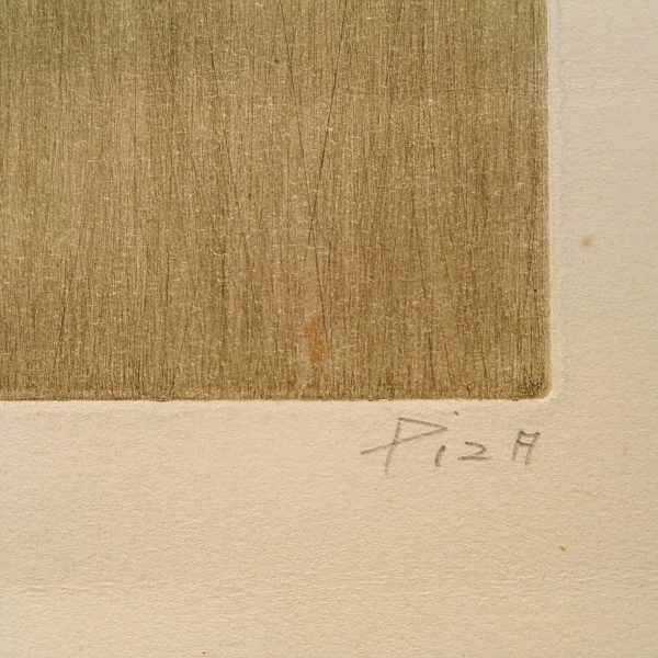 Eau forte à la gouge sur papier velin BFK de Rives par Arthur Luiz Piza en 1961, intitulée " L a Tour" , numérotée : 15 / 50 et signée Piza Le centre Pompidou possède la numéro 1/50. Encadrement en aluminium, petites tâches sur le velin. Très bon état Dimensions cadre : 66 x 51,5 cm