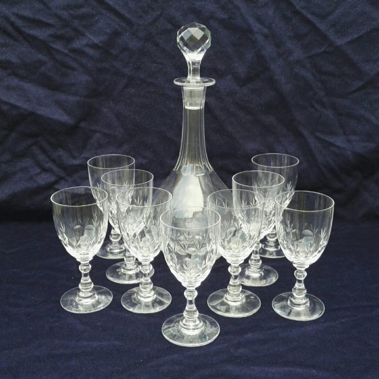 Très beau Service de 6 grands Verres 30 cl gravé à la main Johnny
