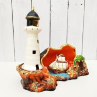 Vintage Lampe Vrai Coquillage sur pied Port La Nouvelle 1960