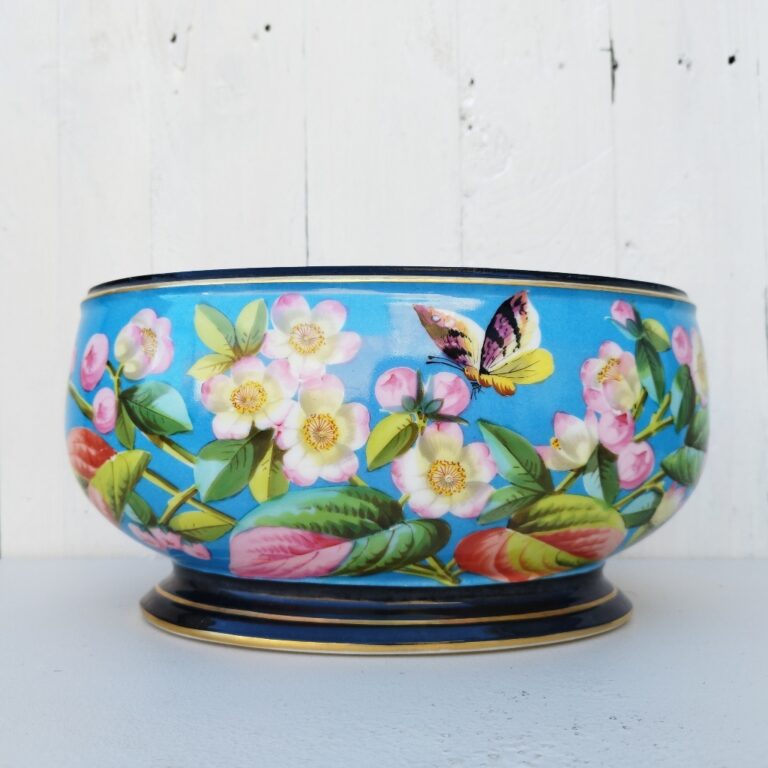 ANCIENNE JARDINIERE RECTANGULAIRE En Porcelaine Camaieu De Bleu Chine