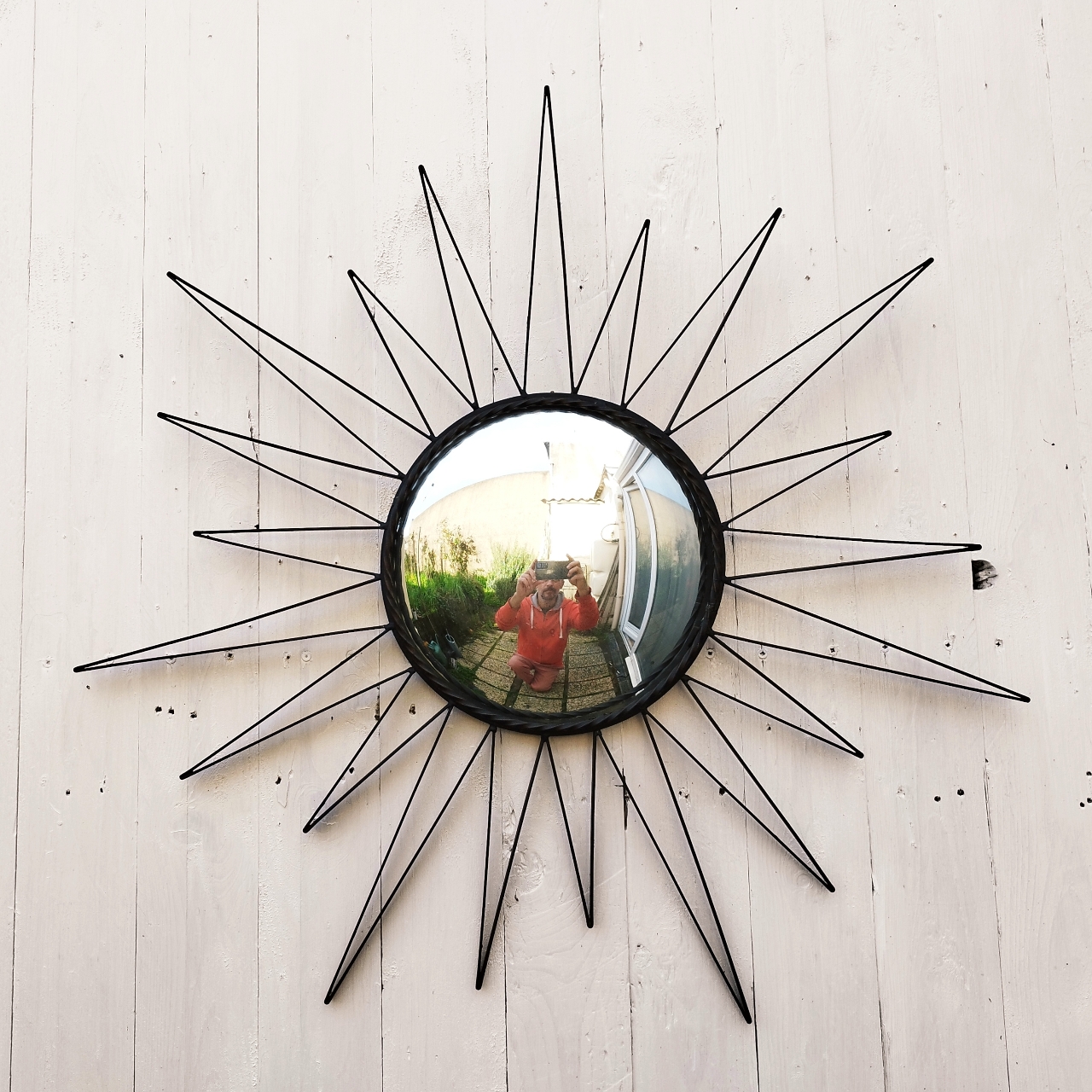 Grand miroir soleil, design 50's, Vintage - Acolytes Antique