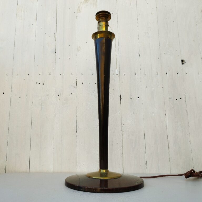 jolie petite lampe de bureau art nouveau bronze et laiton b