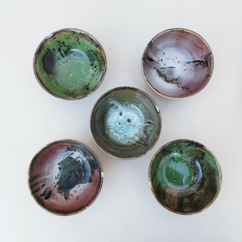 Lot De 3 Grands Bols En Grès émaillé – Décor Fruits – Occasion