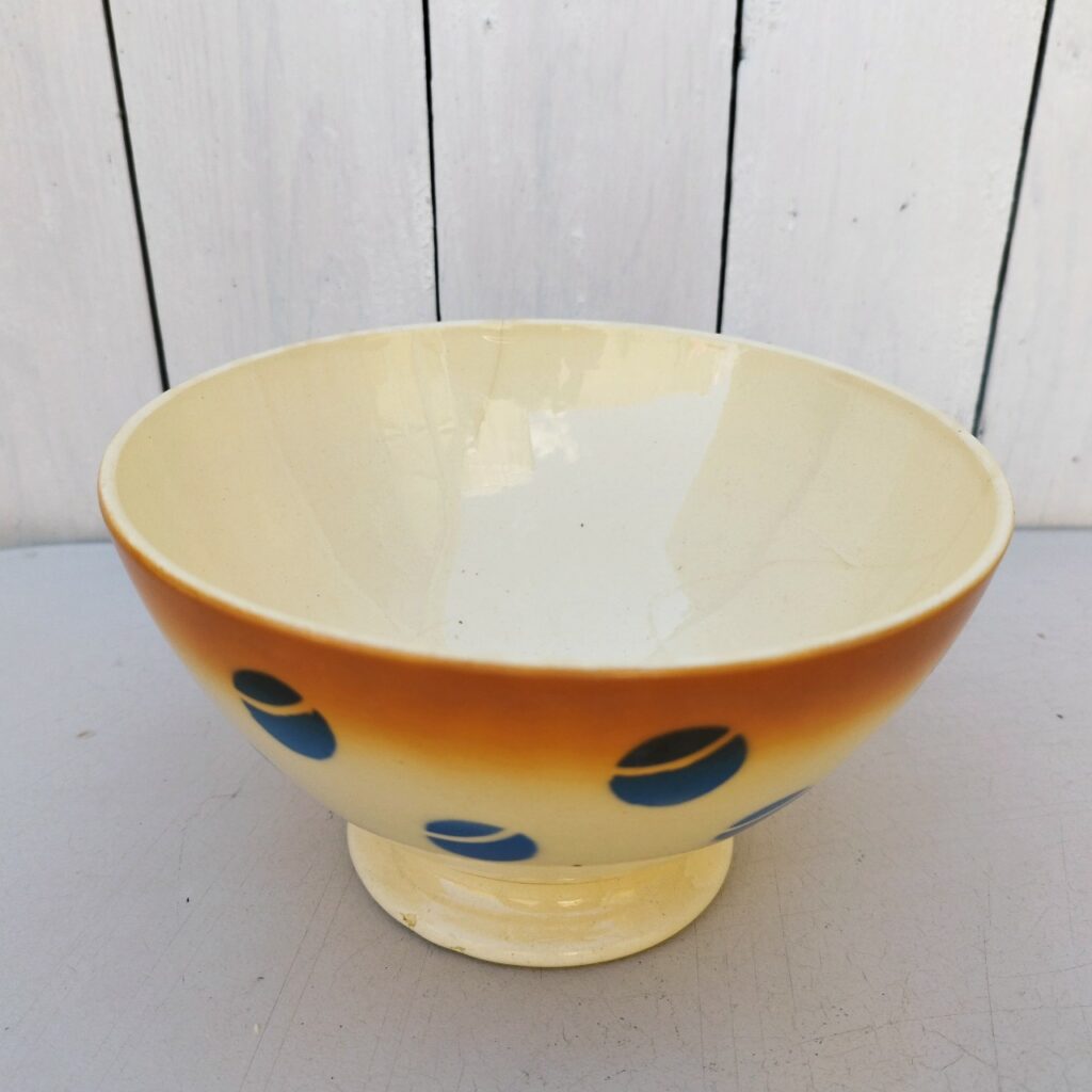 SALADIER SUR PIED, Coupe En Faïence Rouge 25 cm EUR 39,90 - FR