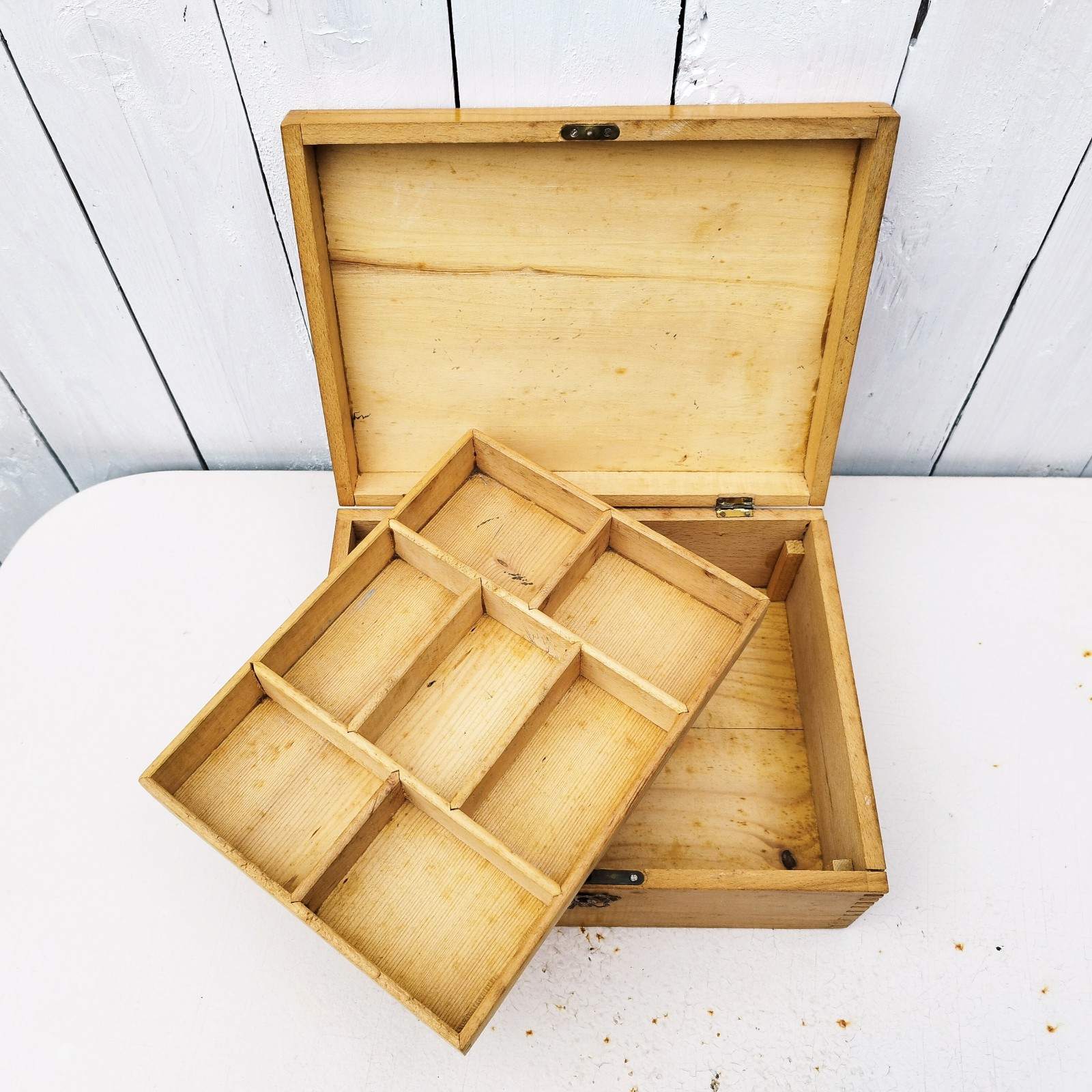 Boîte à Lunettes Vintage En Bois & Alliage - Étui De Rangement Rigide Et Antichoc - Protection Contre Les Rayures