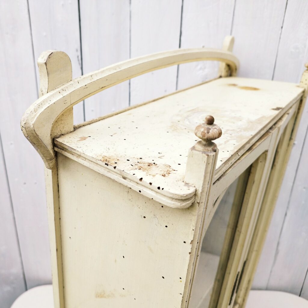 Armoire Murale Vintage En Pin Palazzo INT - Vitrine Cuisine Ou Salle De Bain - Marron