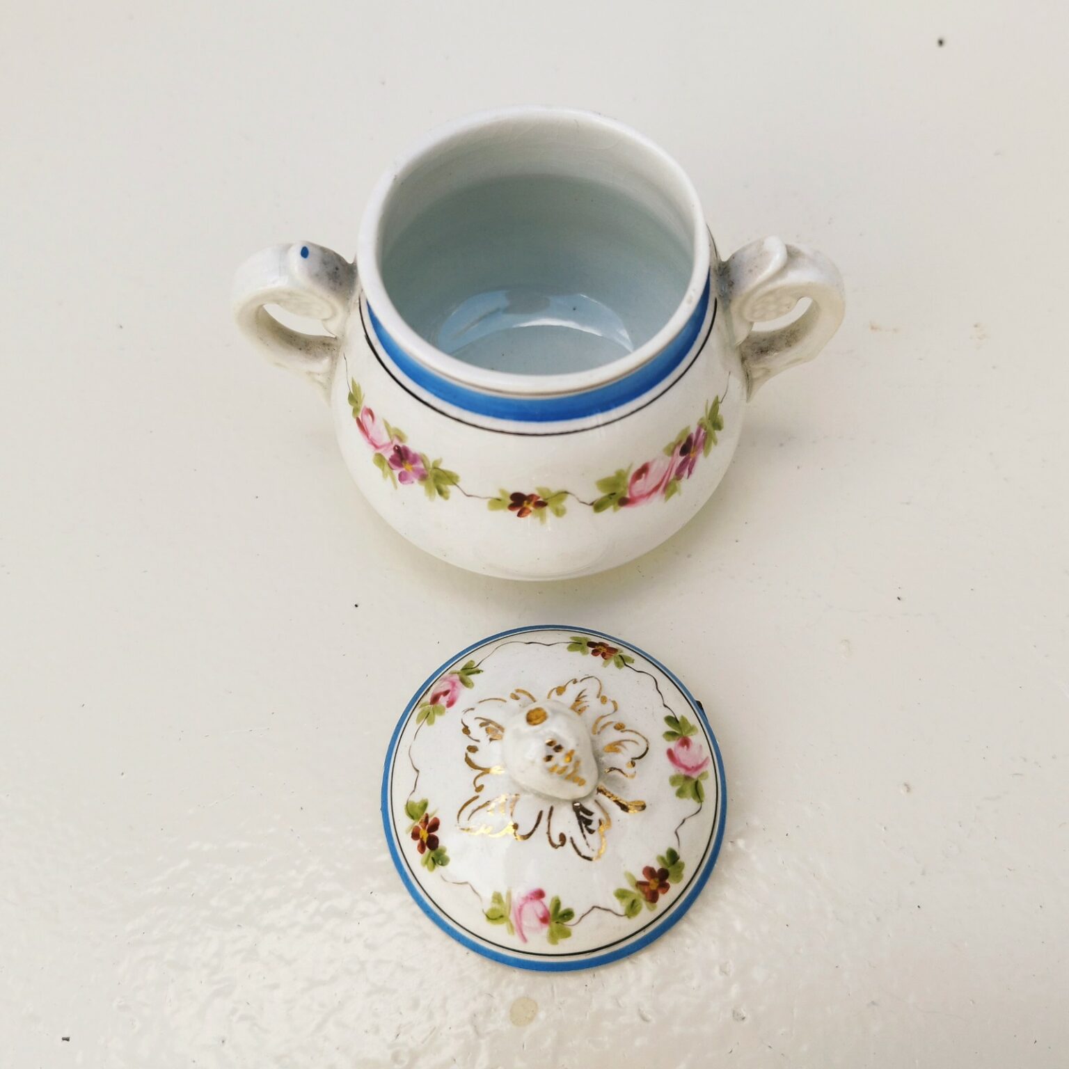 Ancienne Dinette Service à Café Porcelaine Art Déco - Jouet Enfant / Poupée