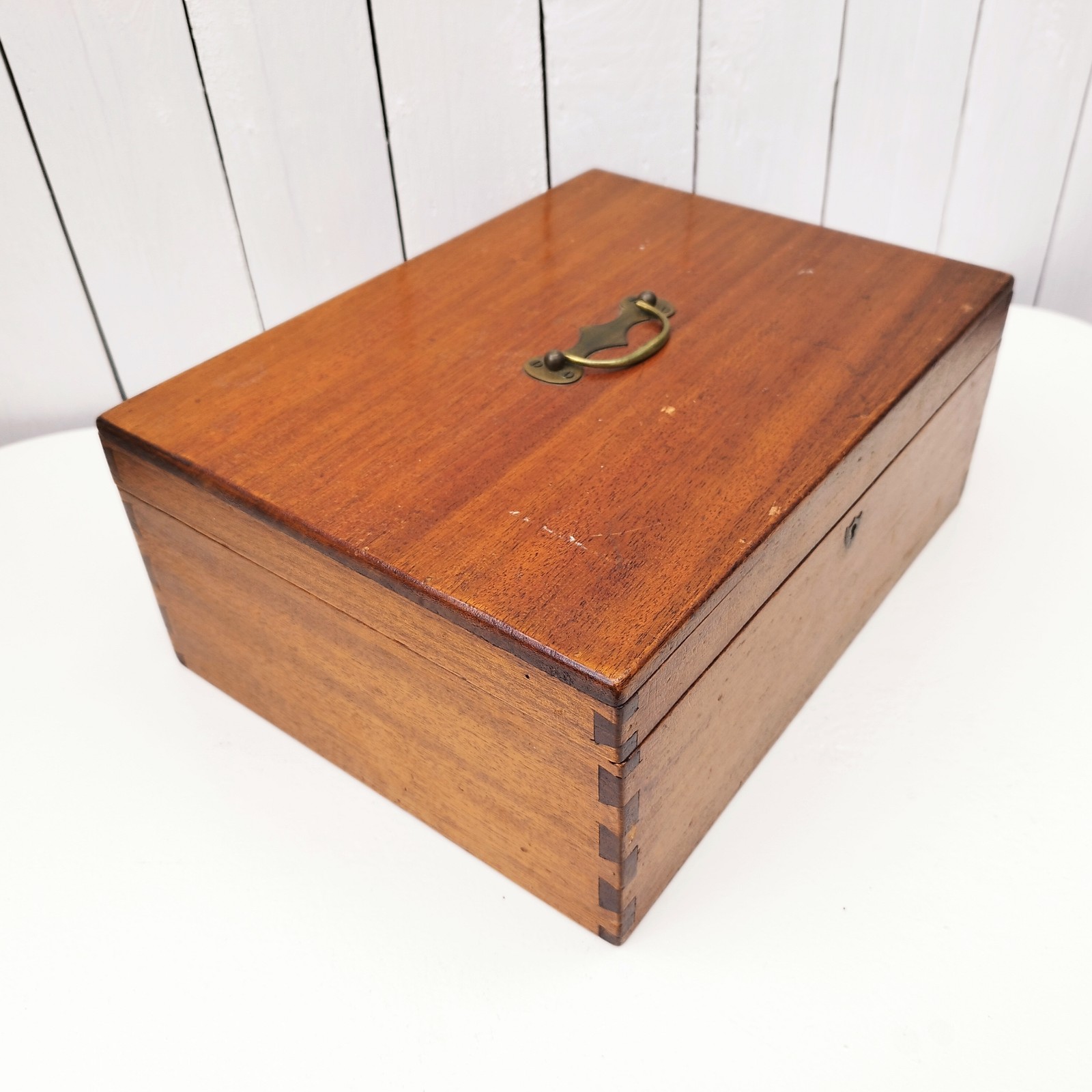 Boîte à clefs bois vernis déco vintage Chehoma [32557]
