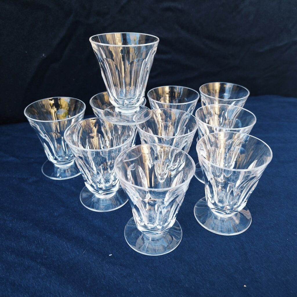 10 verres à eaux verre teintés bleu Vintage | Selency