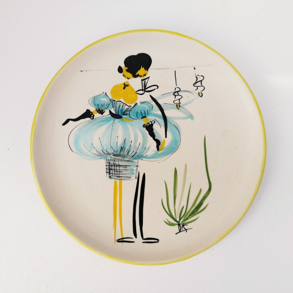Assiette Décorative Florale - Signée Et Numérotée - Pièce Unique
