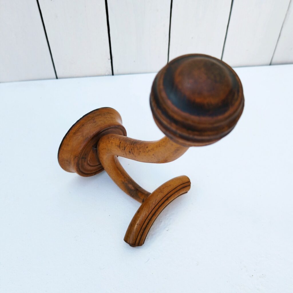 Ancienne patère porte manteau mural x3 bois vintage | Selency