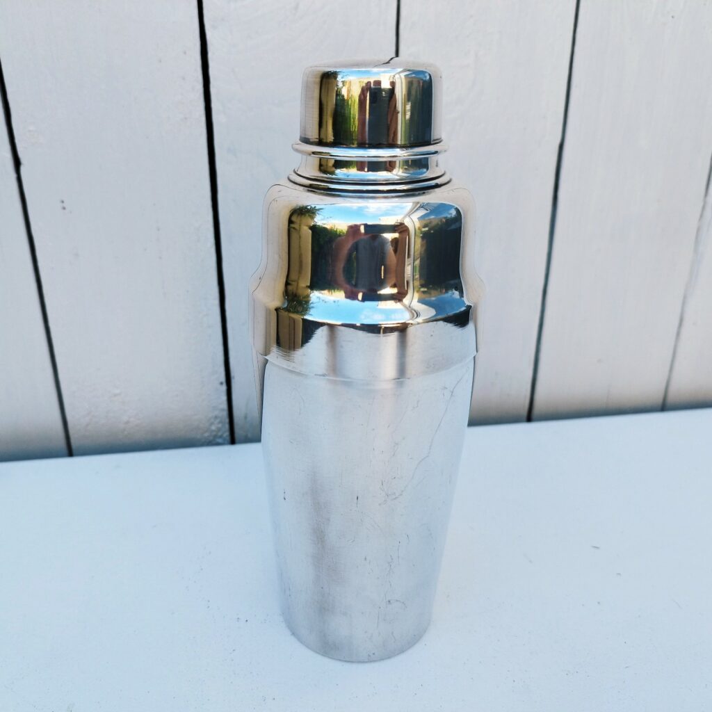 Shaker à Cocktail Vintage André Leroy – Métal Argenté – Made In France – Années 50-60