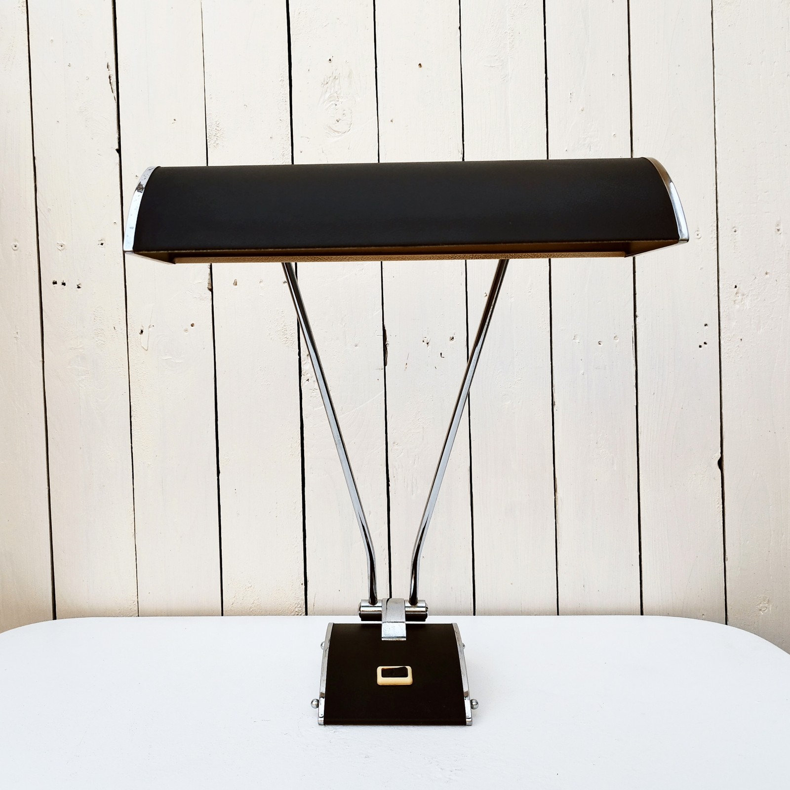Lampe de bureau vintage blanche en métal Funiculi - Réf. 17020324 - mobile