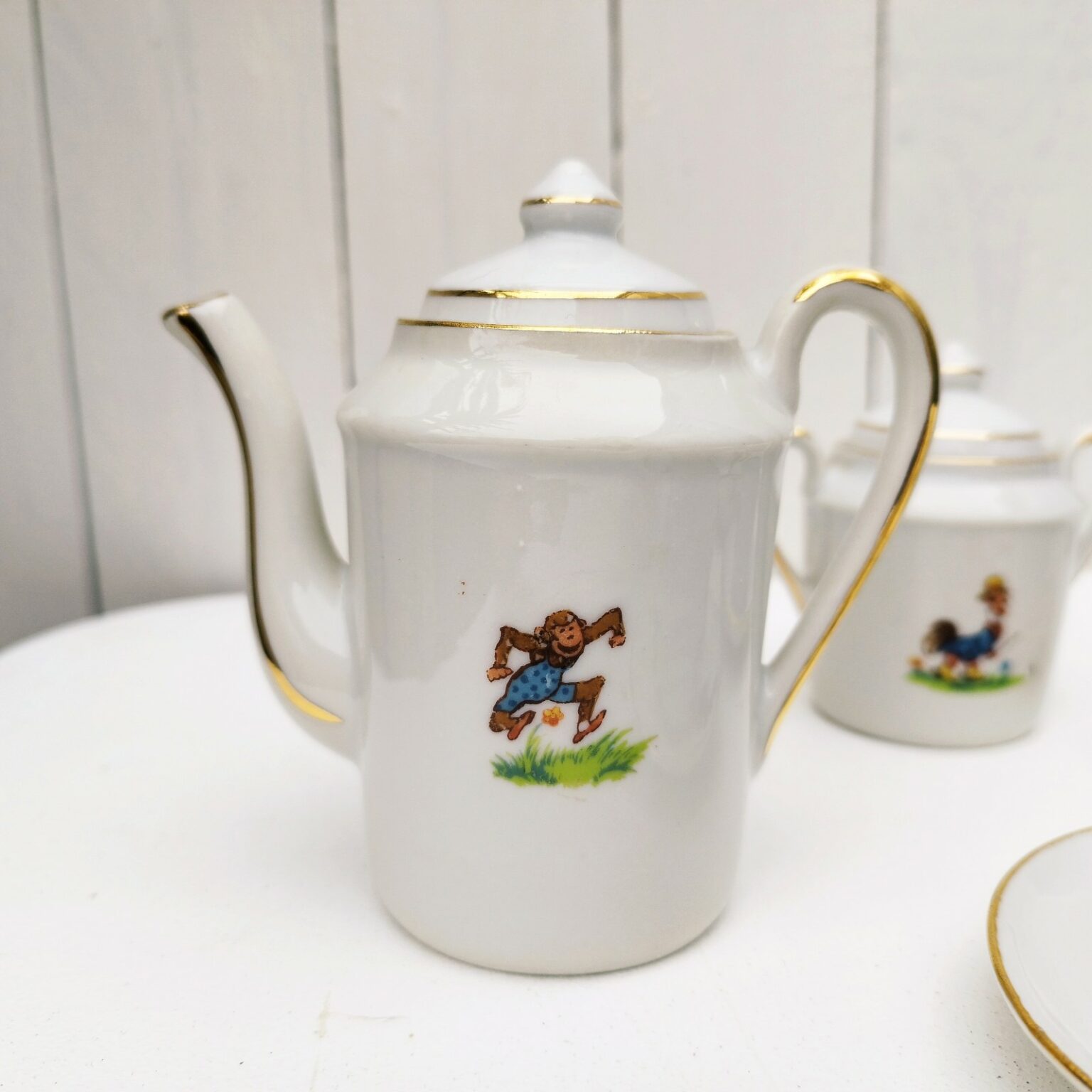 Service à café dînette décor enfants 1930 13 pièces