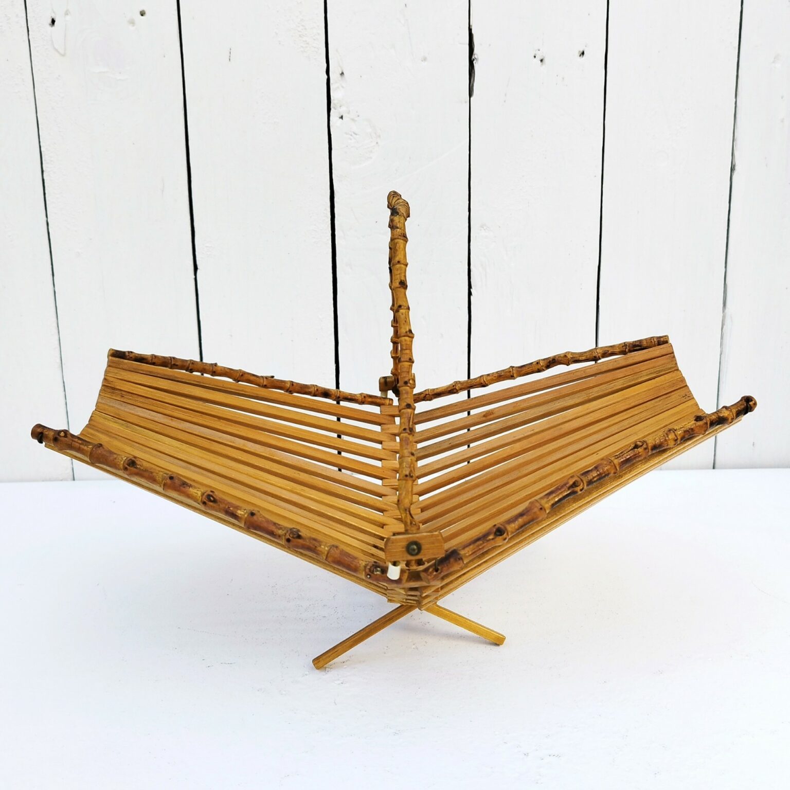 Panier Pliant Corbeille de Fruits Poule Henriette Coq,Bambou Env. 30 X