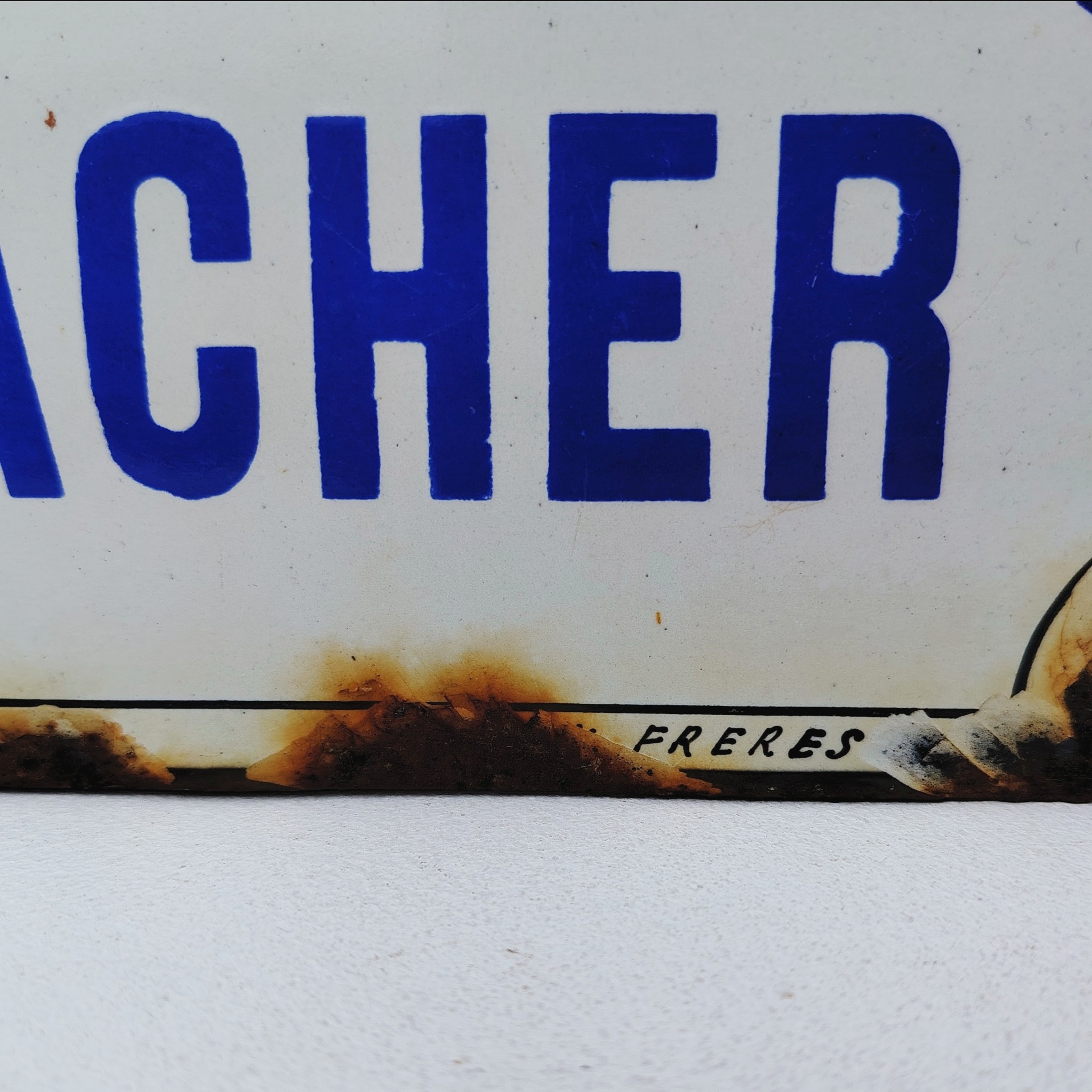 Plaque émaillée bombée, défense de fumer,Japy Frères – Image 4