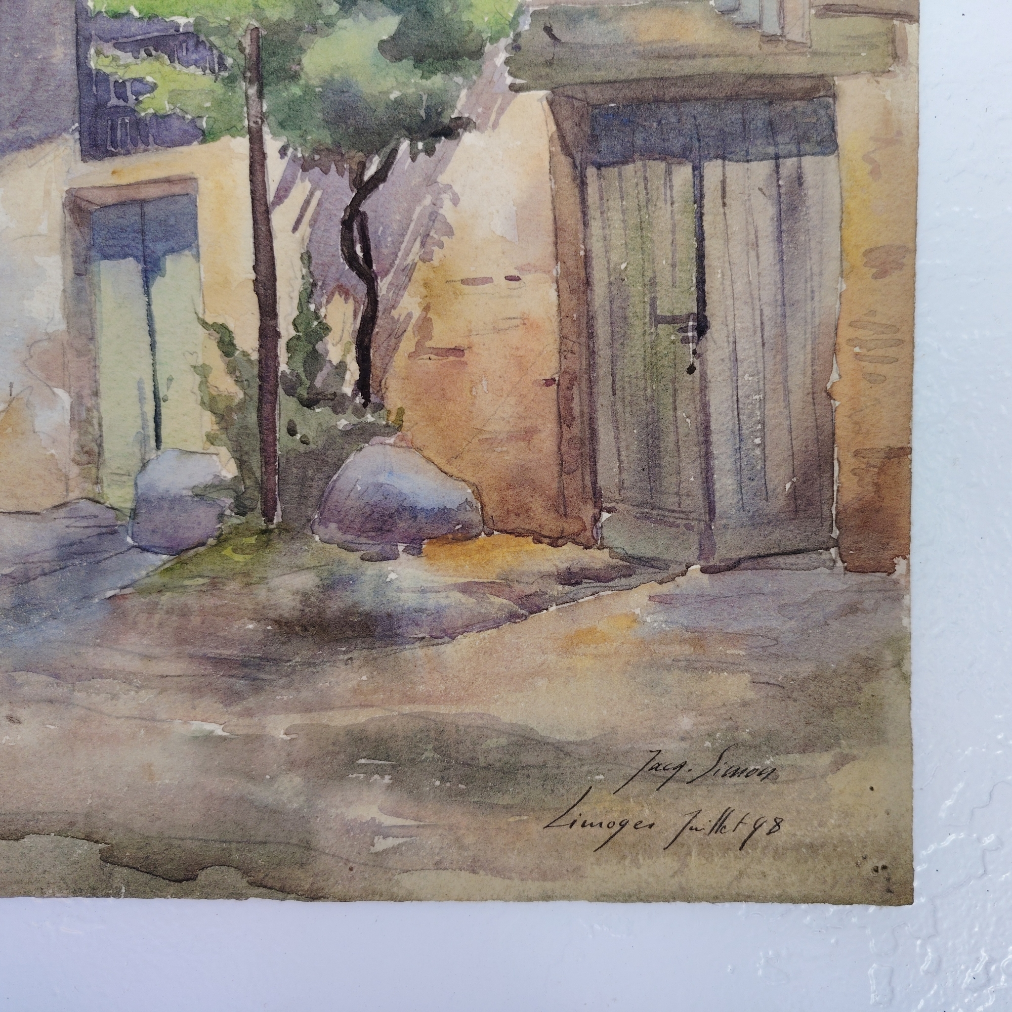 Aquarelle sur canson, Jacques Simon, Limoges. – Image 6