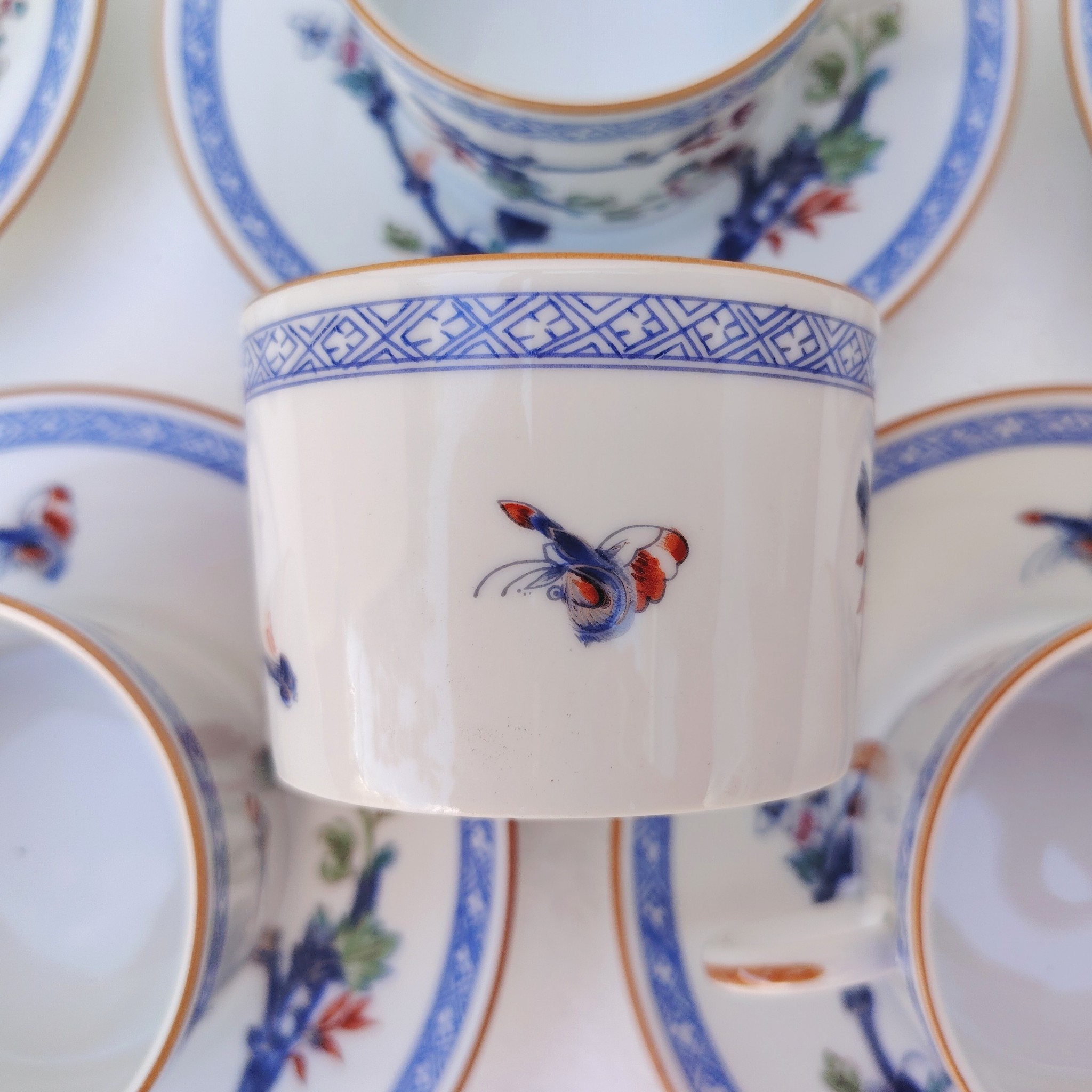6 tasses à café, porcelaine Limoges, Raynaud & cie – Image 5