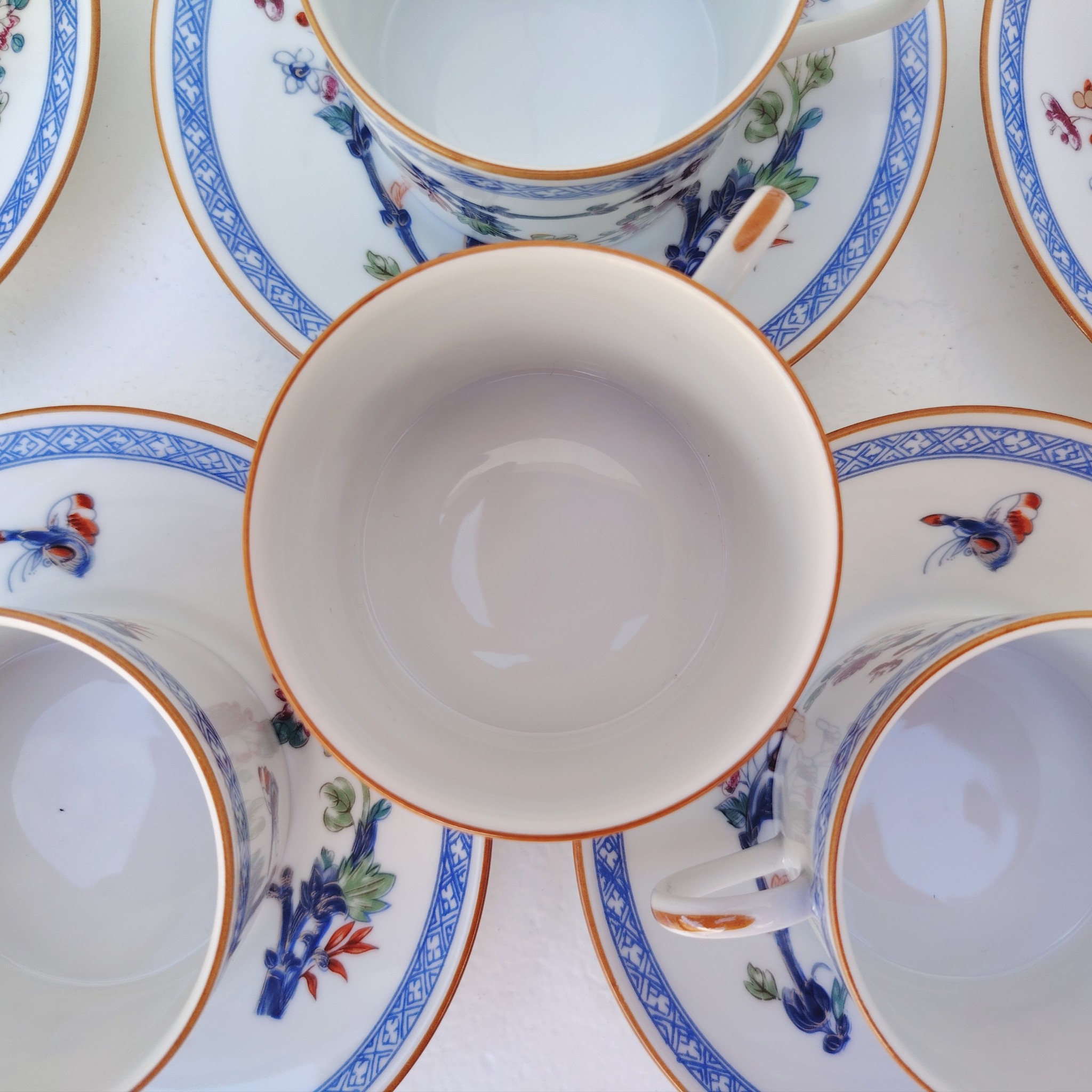 6 tasses à café, porcelaine Limoges, Raynaud & cie – Image 4